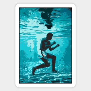 Muhammad Ali Underwater Boxing Sticker